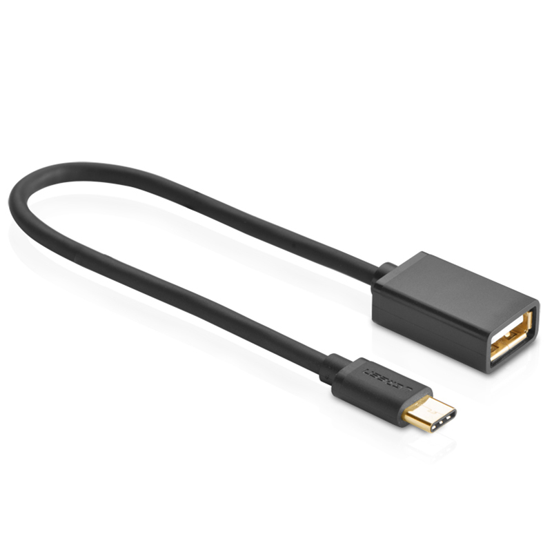 Dây chuyển đổi USB Type-C sang USB 2.0 truyền dữ liệu và sạc mạ vạng dài 15cm - Hàng chính hãng