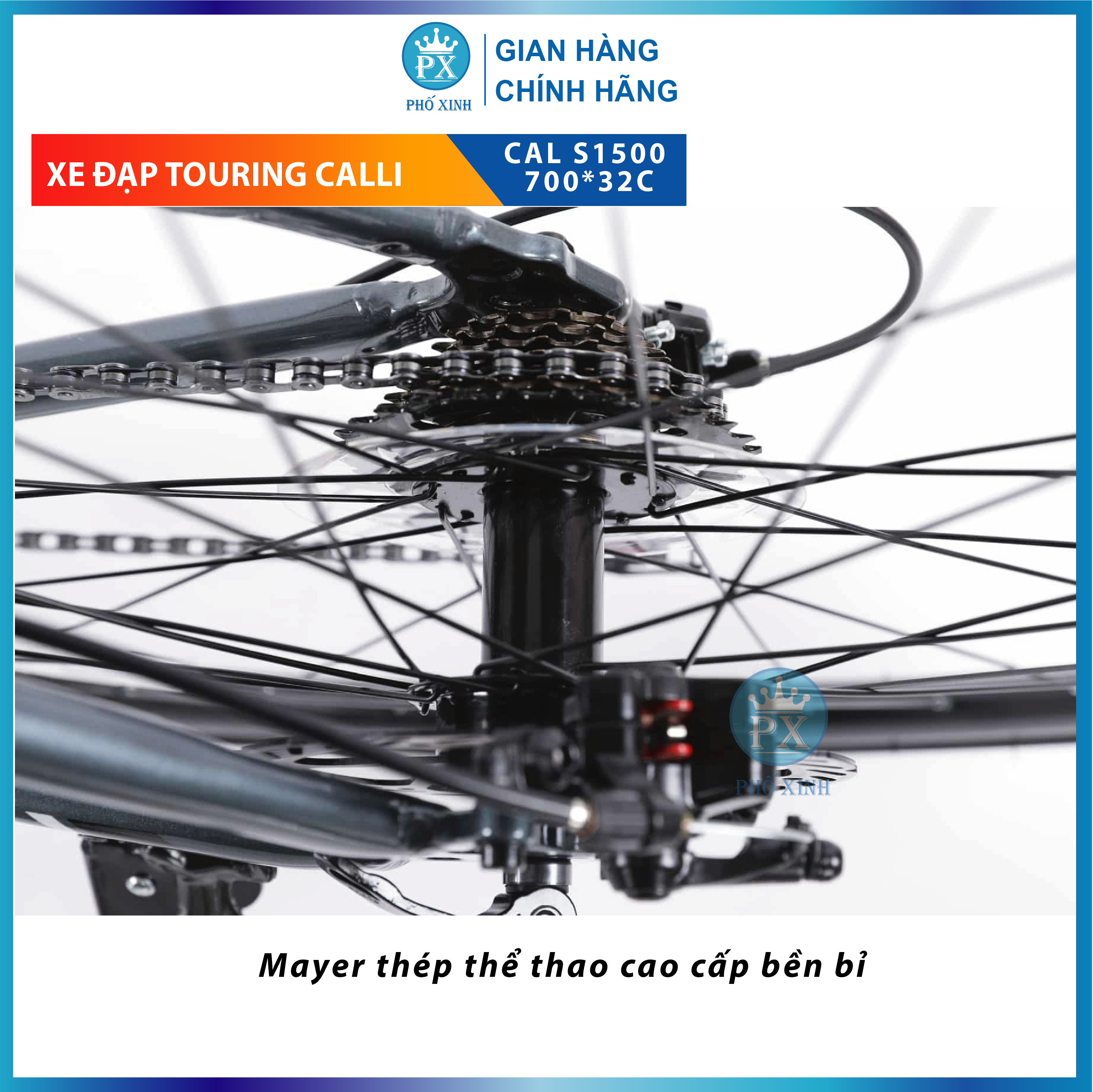 XE ĐẠP ĐƯỜNG PHỐ TOURING CALLI S1500 700C