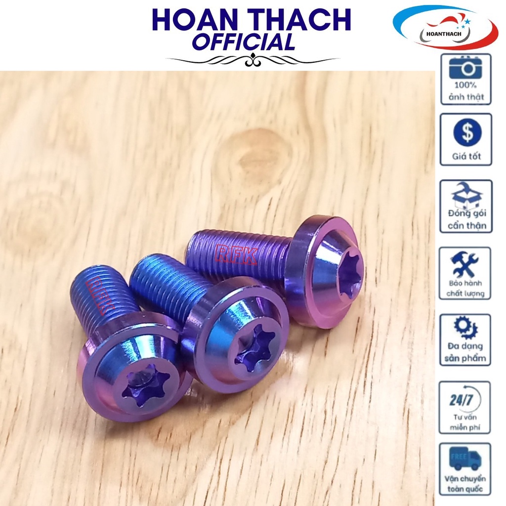 Ốc Gr5 10L20 Đầu Dù Xanh Tím dùng cho nhiều dòng xe máy SP016454 (giá 1 con)