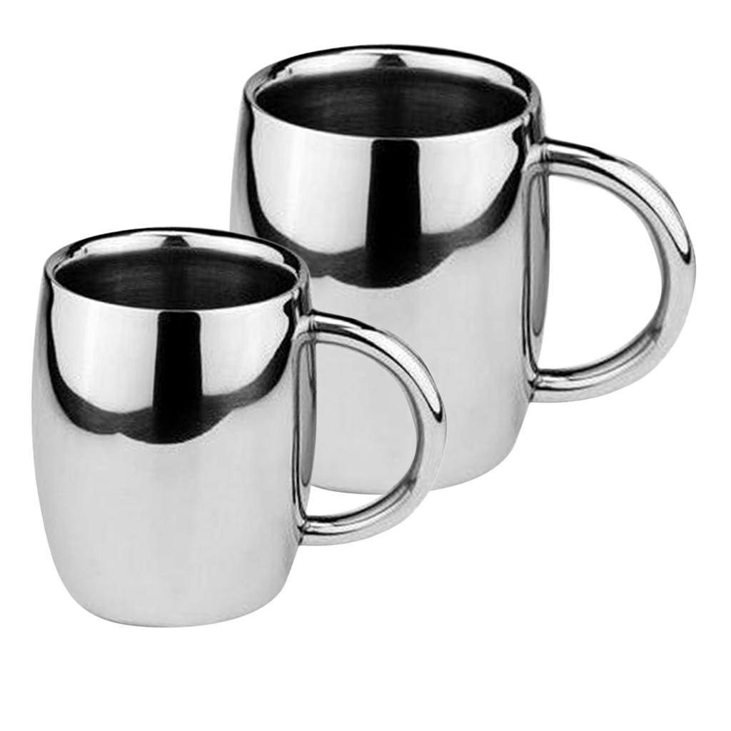 Stainless Steel Mug Portable Camping Hiking Water Tea Coffee Cup 350ml