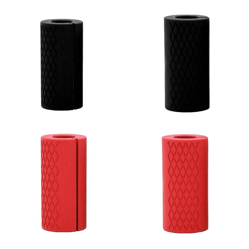 4Pcs  Bar Thick Barbell Dumbbell Grips For Weightlifting Training Triceps