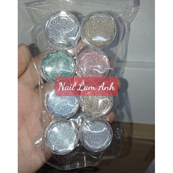 Sét nhũ flash 8 màu siêu sáng chuyên dụng ngành nail