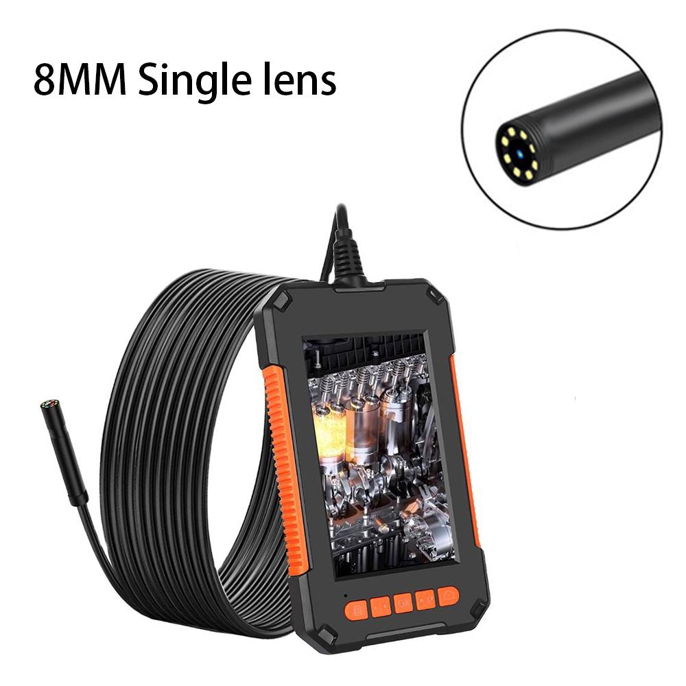 4.3"IPS Screen Industrial Endoscope Camera IP67 8mm Single&Dual Borescope 8LED Lens HD1080P For Car Engine Sewer Pipe Inspection
