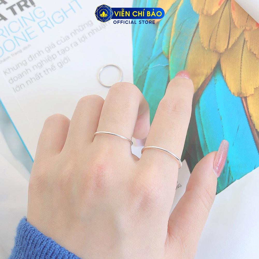 Nhẫn bạc nữ Glib trơn chất liệu bạc S925 thời trang phụ kiện trang sức nữ thương hiệu Viễn Chí Bảo N400604
