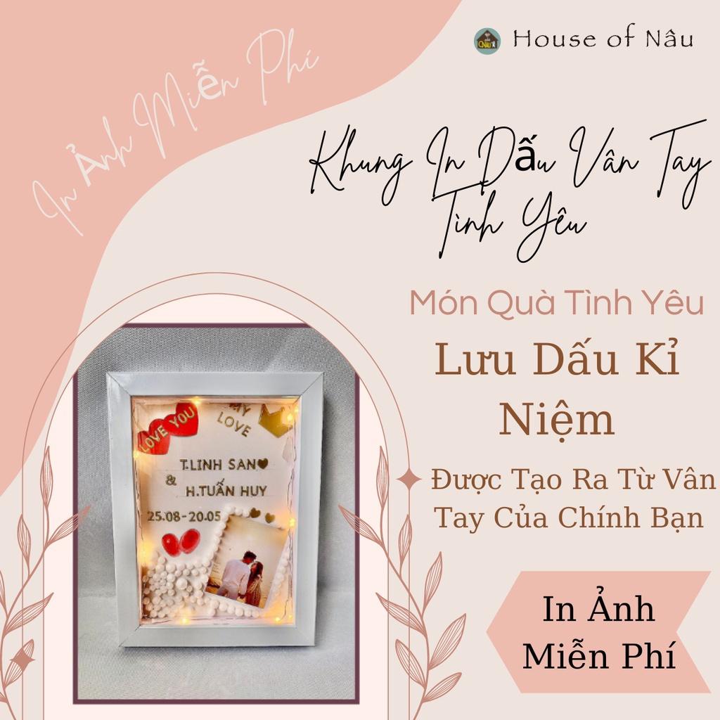 Khung in dấu vân tay tình yêu cho cặp đôi