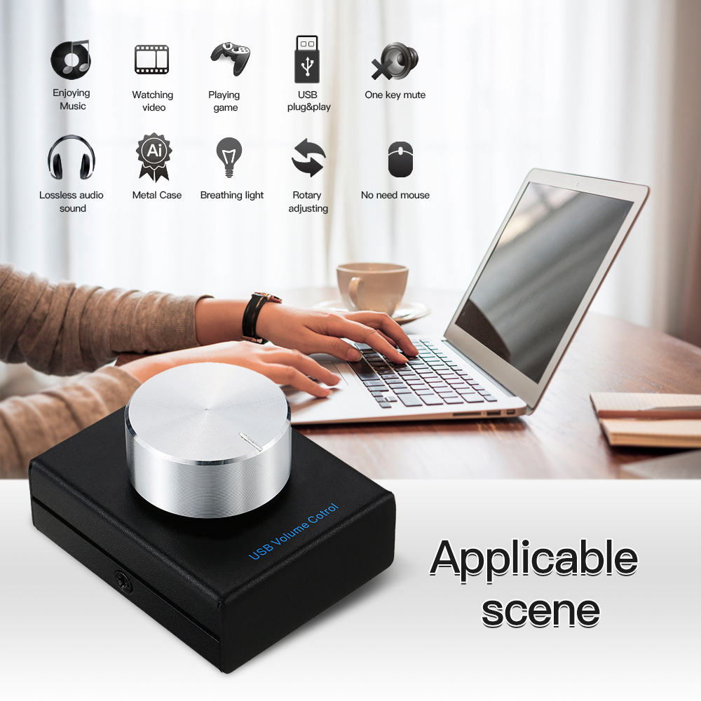 Bộ Điều Chỉnh Âm Lượng USB Loa Máy Tính Với Chức Năng Tắt Tiếng Một Phím