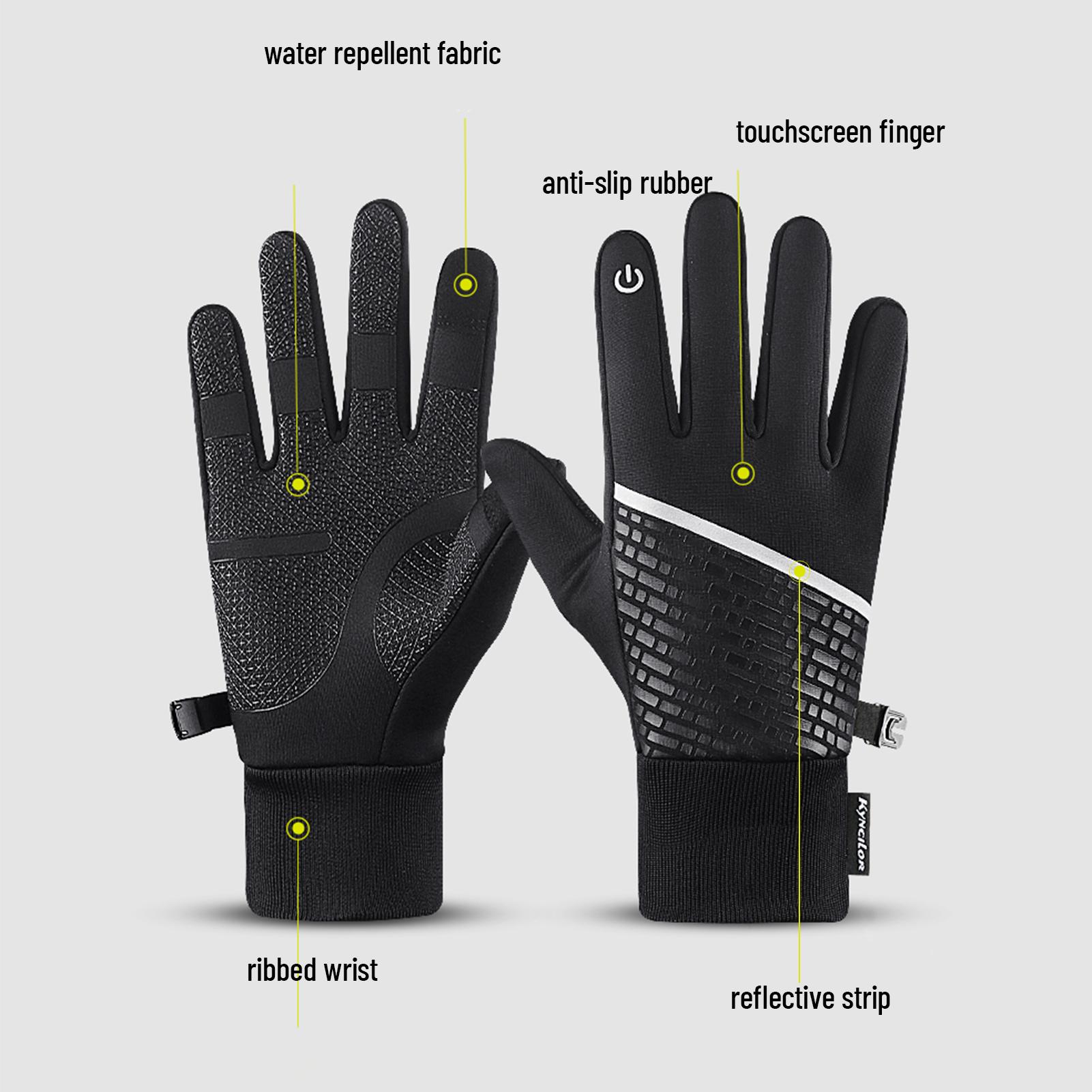 Găng Tay Ấm Áp Mùa Đông Lông Cừu Chống Thấm Nước Sử Dụng Màn Hình Cảm Ứng Dễ Dàng