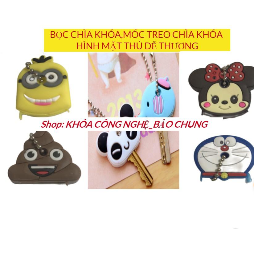 Bọc chuôi chìa khóa,móc treo chìa khóa hình thú dễ thương