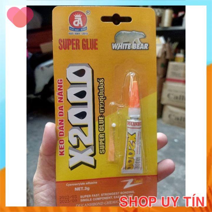 Keo Dán X2000 Siêu Dính, Dán Đa Năng Dán Tất Cả Vật Liệu Bằng Gỗ, Vải, Gốm Sứ, Nhựa An Toàn