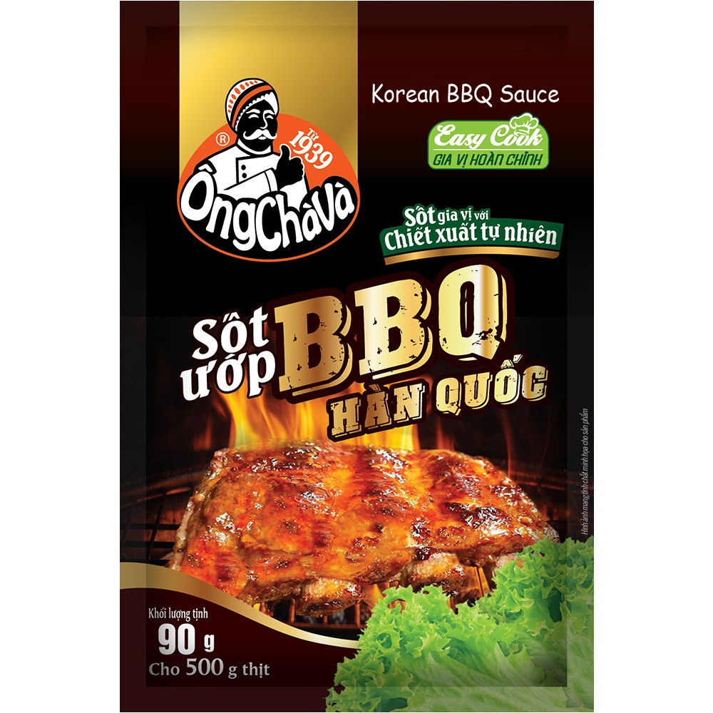 Lốc 15 Gói Sốt Ướp BBQ Hàn Quốc Ông Chà Và 90g