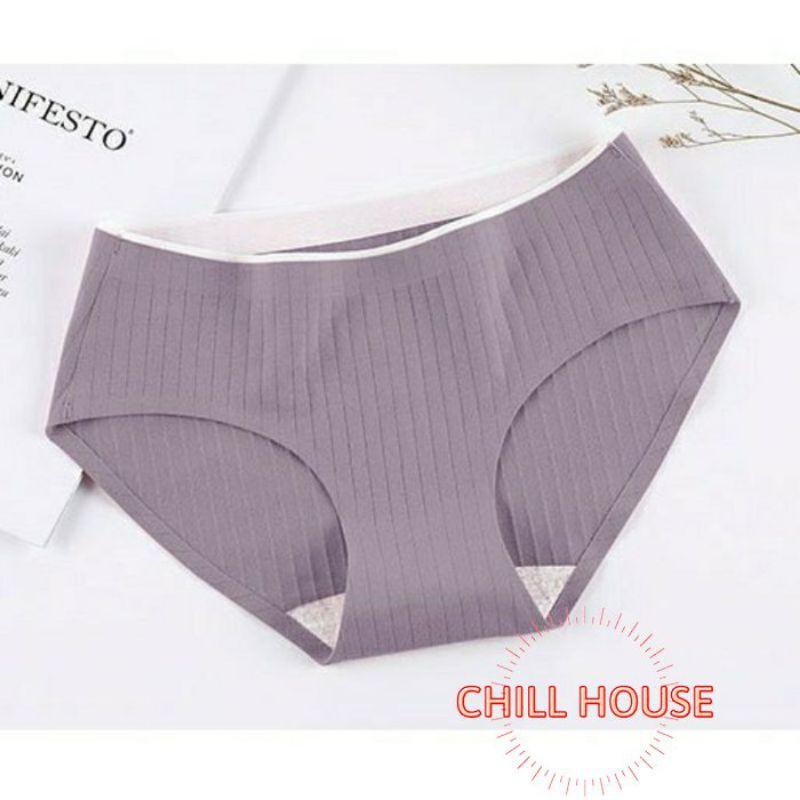 MẪU MỚI-Quần lót cotton gân tăm không đường may kháng khuẩn - CHILLHOUSE
