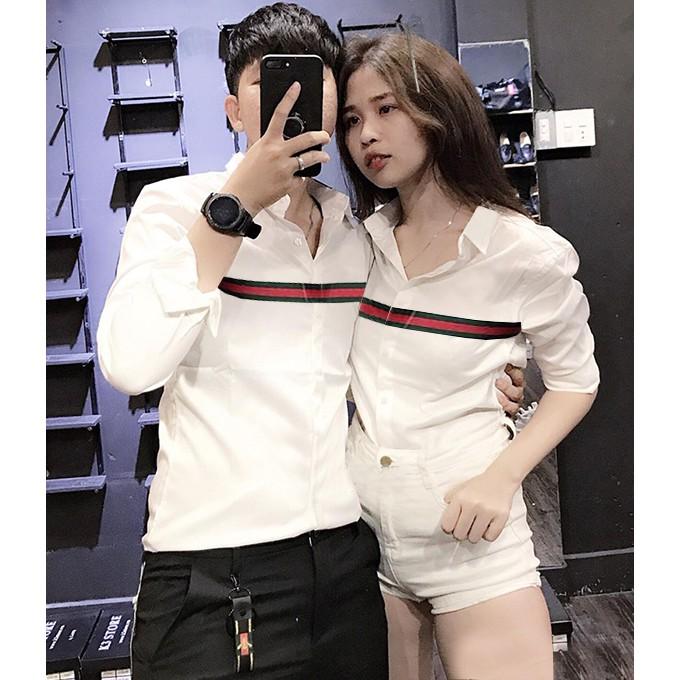 Áo Sơ Mi Đôi Nam Nữ Chữ Love