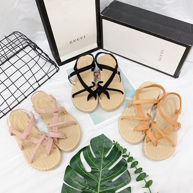 Sandal nỉ xỏ ngón đế cối