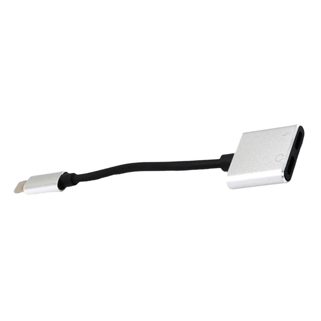 Splitter Adapter Dual Audio and Charge Cable for iPhone 7 8
