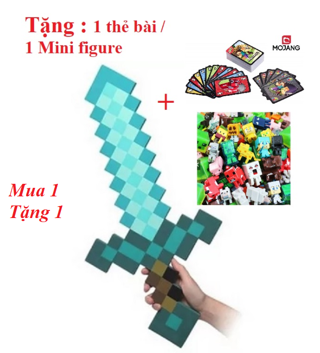 Combo kiếm cup kim cương minecraft