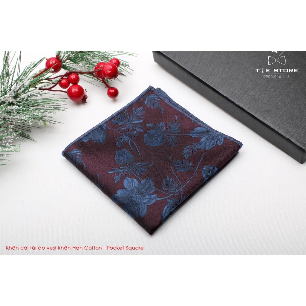 khăn cài túi áo vest Hàn Quốc- khăn cài túi áo vest(Pocket Square) họa tiết LÁ