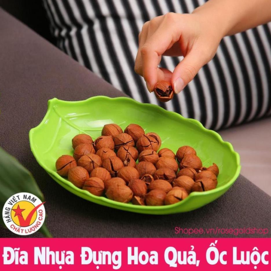 Đĩa Nhựa Đựng Hoa Quả, Ốc Luộc, Bánh Kẹo, Mứt, Đồ Ăn Vặt Loại To Hình Chiếc Lá Việt Nhật