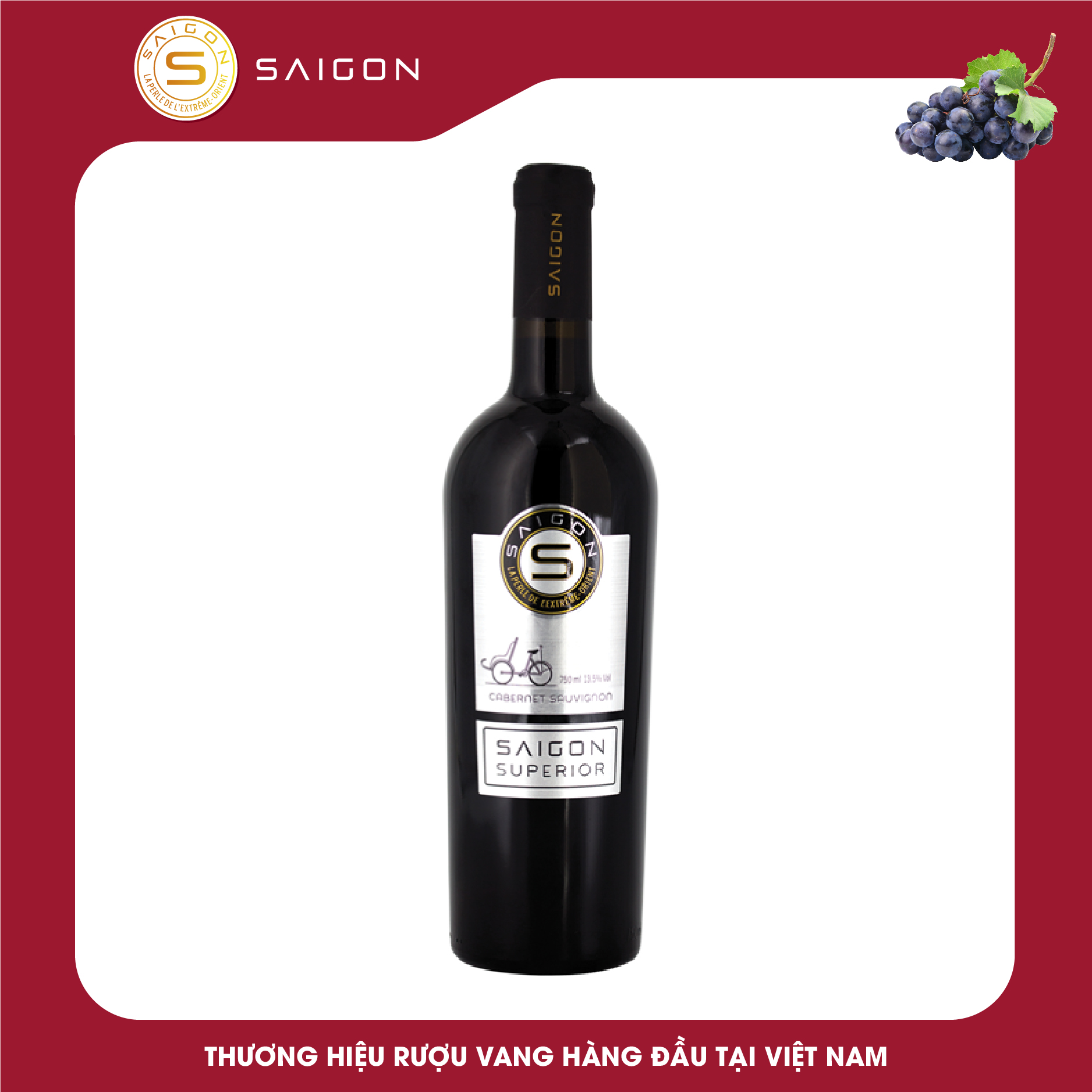 Rượu vang đỏ Saigon Superior 750ml 13,5%