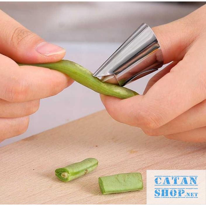 Bộ 2 bọc ngón tay Inox đa năng tách hạt, bóc rau củ quả, tách vỏ trái cây chống đứt tay, bảo vệ móng tay GD432-Bocvoinox