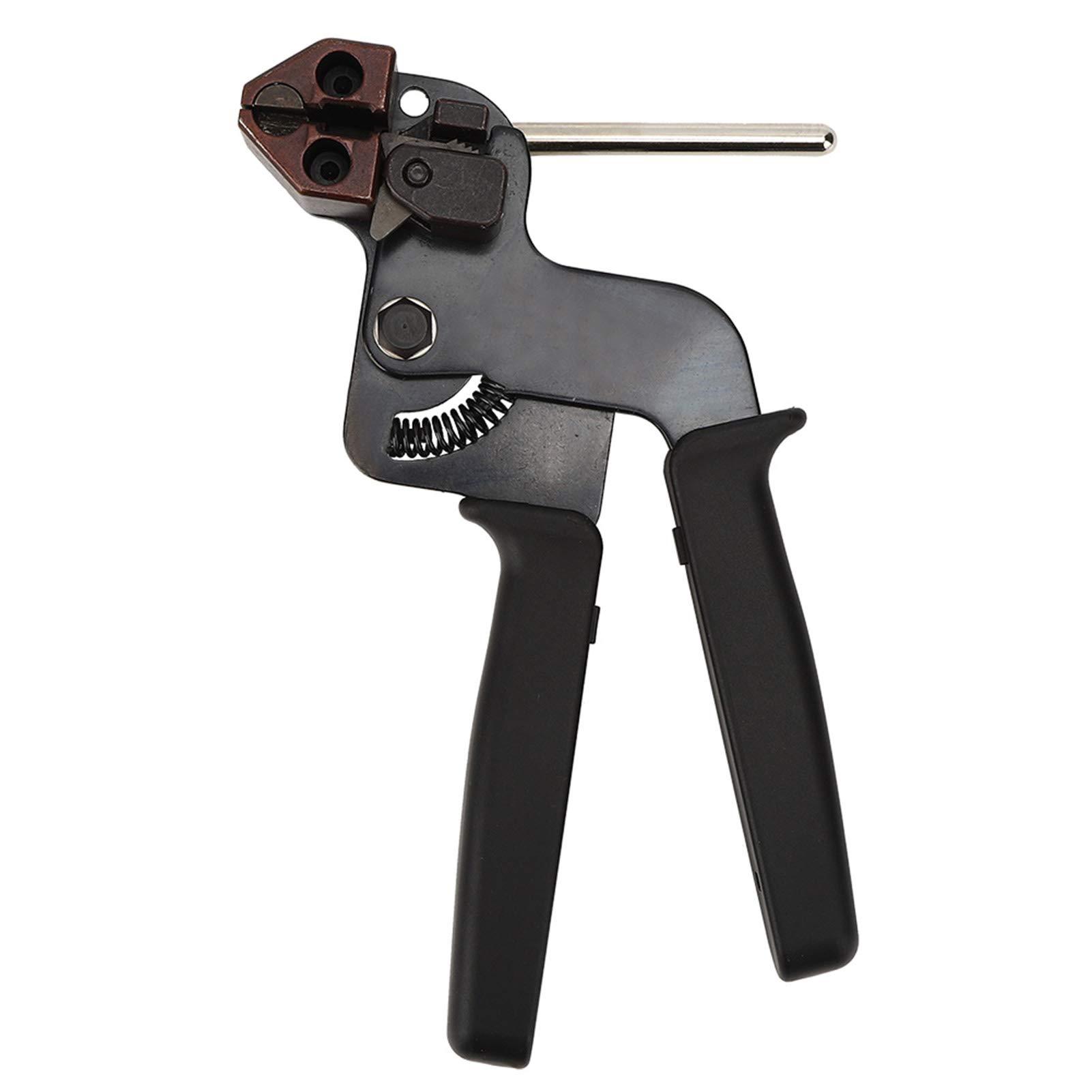 Buộc dây kim loại, dùng để khóa và cắt dây cáp thép không gỉ, màu đen