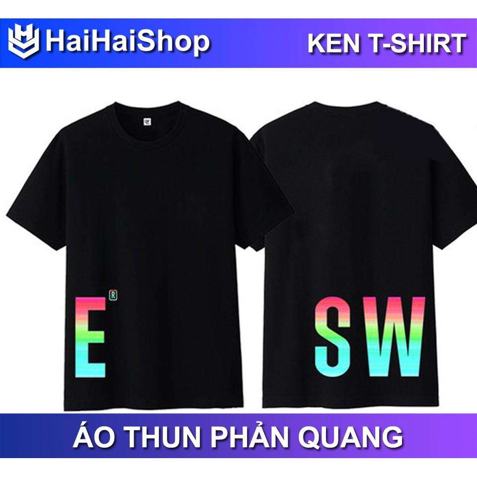 Áo Thun Phản Quang E.SW Cotton 75%, Form Rộng Unisex, Nam Nữ Đẹp Ken T-Shirt. KIS OFFICIAL