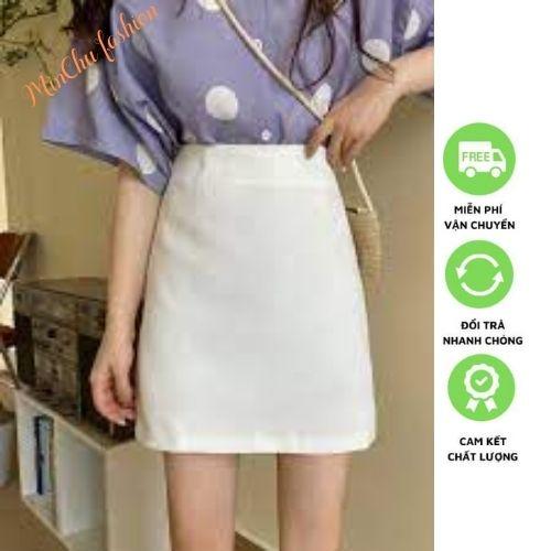 Chân váy nữ _chân váy chữ A lưng cao có túi năng động dễ thương_Minchu