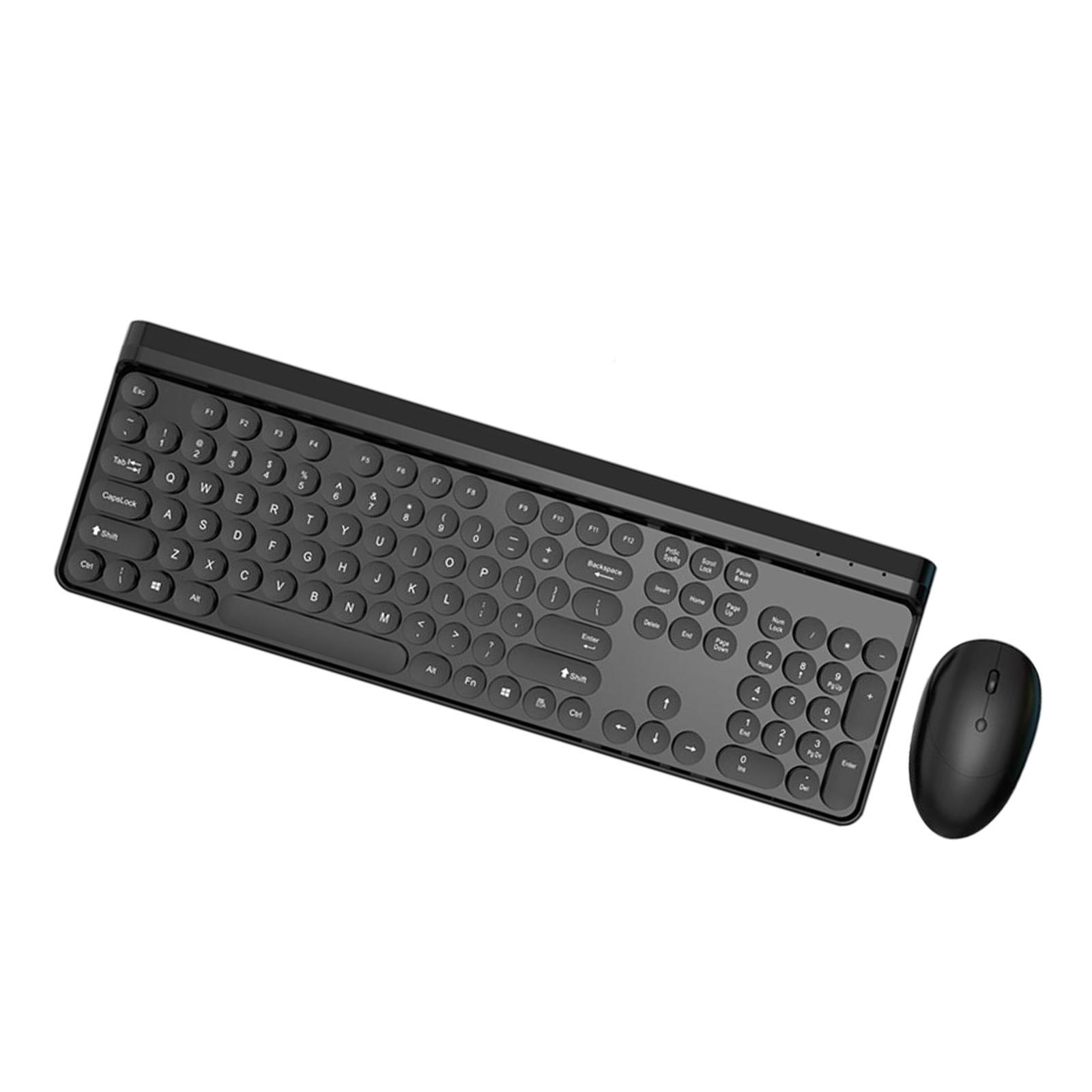 Portable Mini Multifunction 2.4G Wireless Bluetooth Keyboard Black