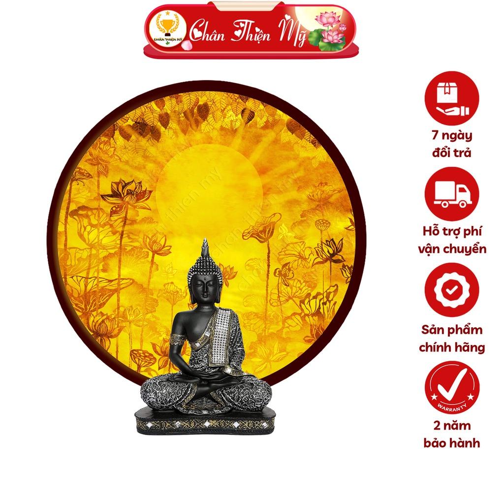 Đèn Thờ Hào Quang Phật Tranh Trúc Chỉ Tròn, Trang Trí Bàn Thờ, Hào Quang Trúc Chỉ Hoa Sen TC-HQ-52