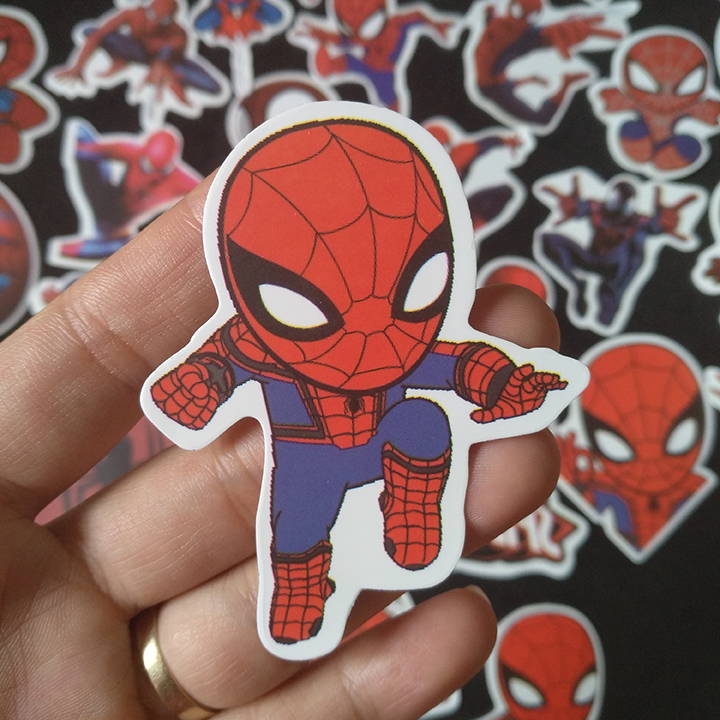 Bộ Sticker dán cao cấp chủ đề SPIDER MAN - NGƯỜI NHỆN - Dùng dán Xe, dán mũ bảo hiểm, dán Laptop