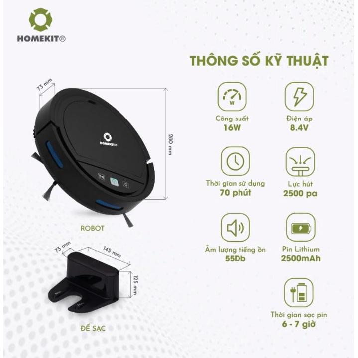 Robot hút bụi lau nhà điều khiển từ xa HOMEKIT RV-520 6 tính năng, kết nối app điện thoại Tuya Smart - Hàng chính hãng