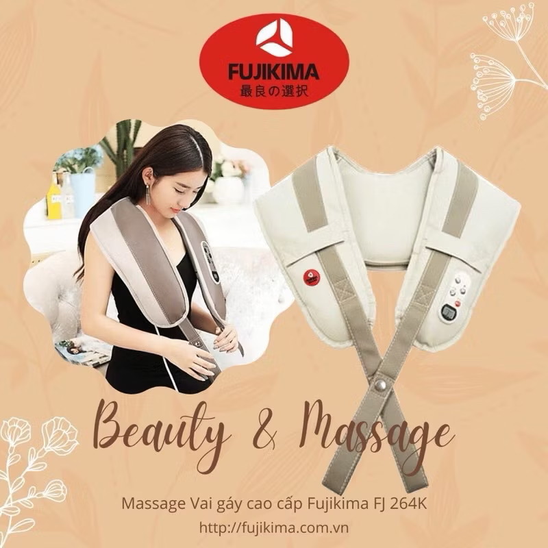 [Chính hãng] Đai Massage Vai gáy cao cấp Nhật Bản Fujikima FJ 264K