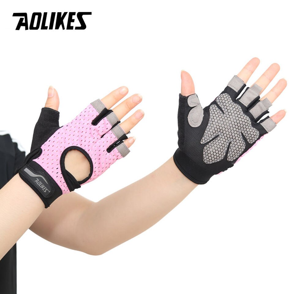 Găng tay tập Gym nửa ngón AOLIKES A-113 Half finger fitness gloves