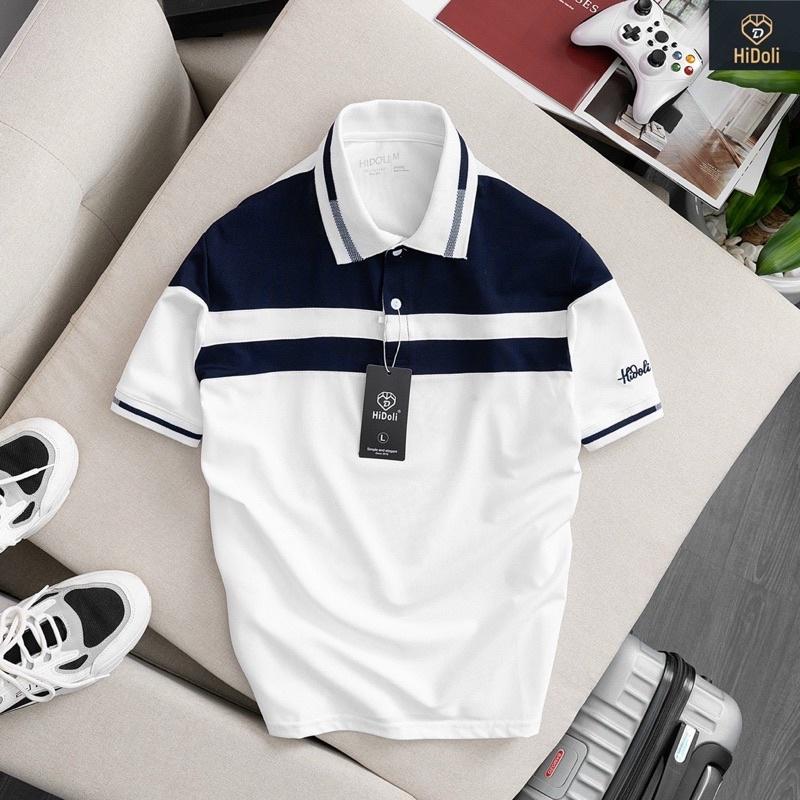 Áo thun nam thời trang nam Menswear, áo polo kẻ sọc phối màu phong cách công sở và thể thao