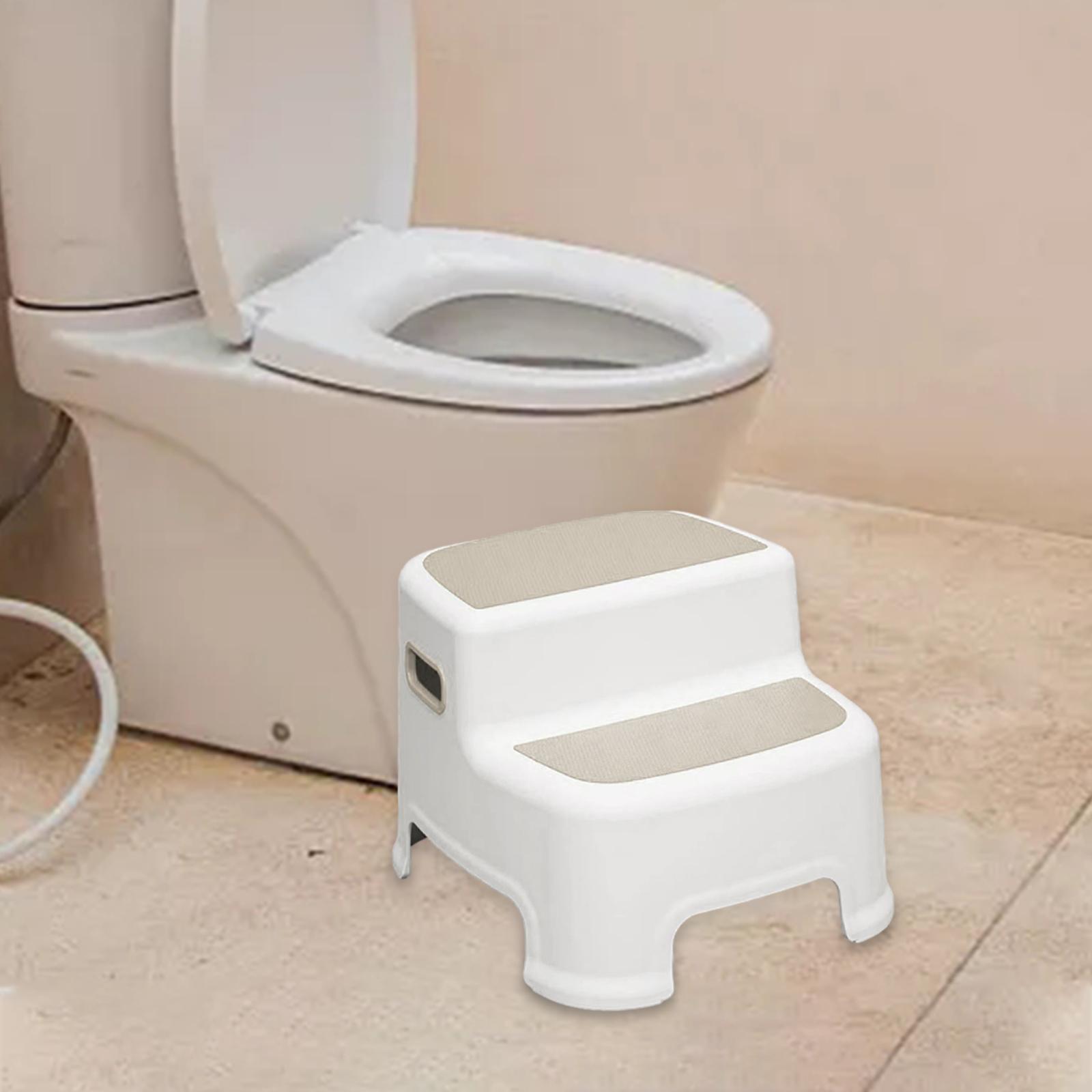 Step Stool Anti Slip Two Step Stool for Kids for Toilet Living Rooms Bedroom