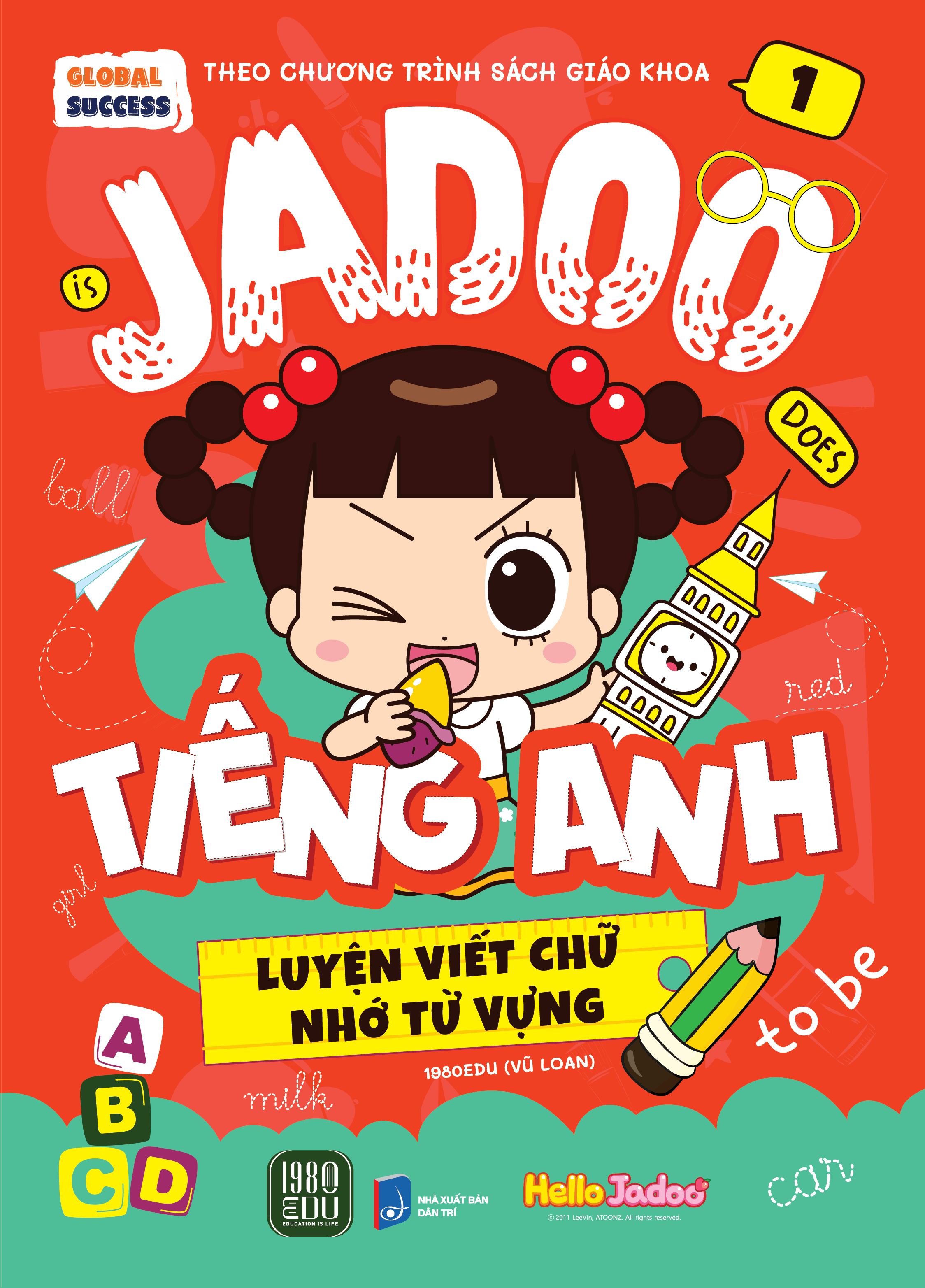 Sách - Jadoo Luyện Viết Chữ, Nhớ Từ Vựng Tiếng Anh (Tập 1-5)