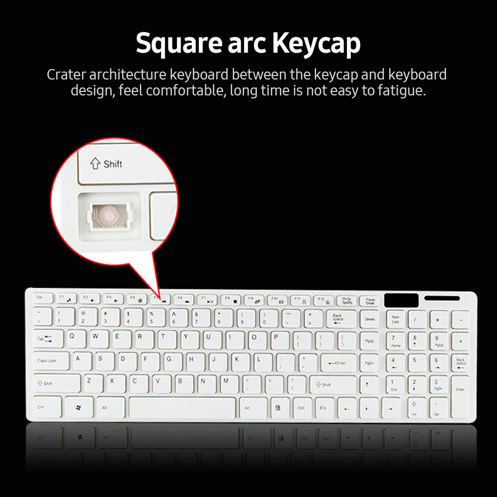 Bàn Phím Không Dây 2.4G Combo Chuột 1200Dpi Chuột Quang Cho Game Văn Phòng Nhà Tuân Thủ Windows ME/2000/XP/Vista/7 Hệ Điều Hành Android
