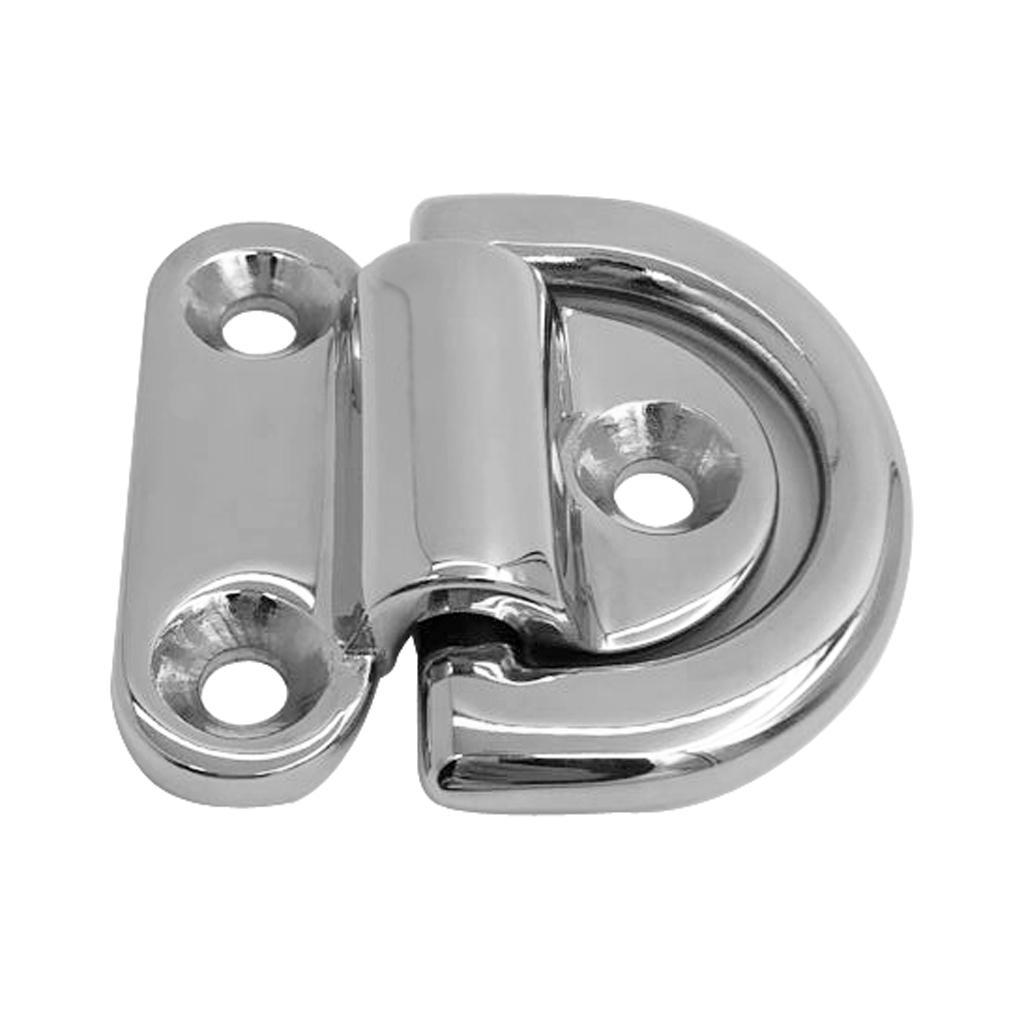 2x Small Folding Pad Eye Deck Lashing  Staple Cleat for Trailer Boat