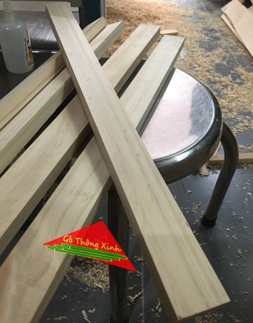 Bó 5 thanh gỗ vuông tuyển đẹp dài 50cm, rộng 4cm, dày 1.5cm dùng làm khung sườn, làm kệ, trang trí