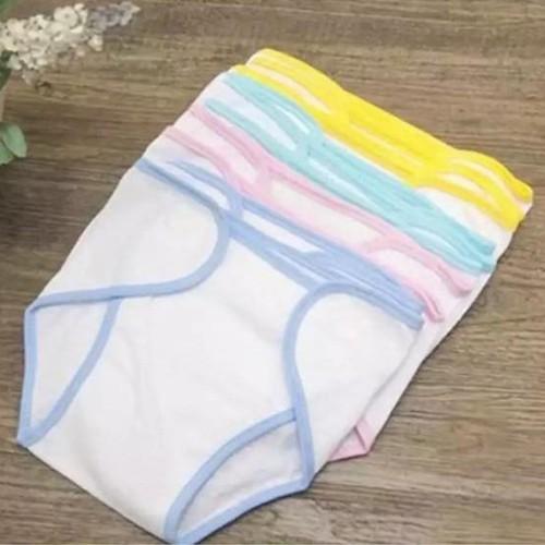 Tã vải, tã dán sơ sinh màu trắng viền màu, vải cotton  (combo 10 cái) giúp ngăn thức ăn thừa làm bẩn áo và ướt người