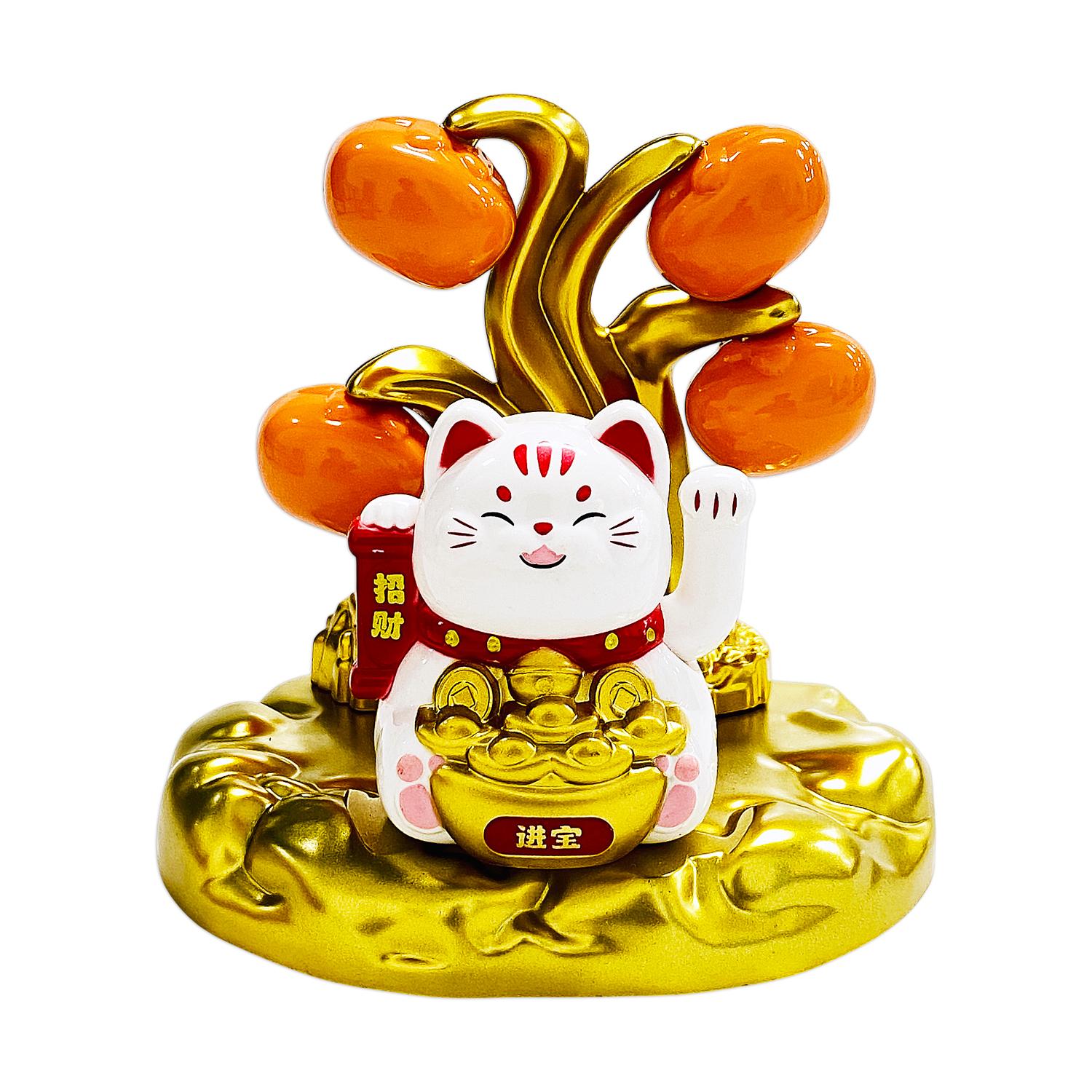 Tượng Mèo Thần Tài Vẩy Tay - Trang Trí Tết - JS901/02/05 - Mẫu 1