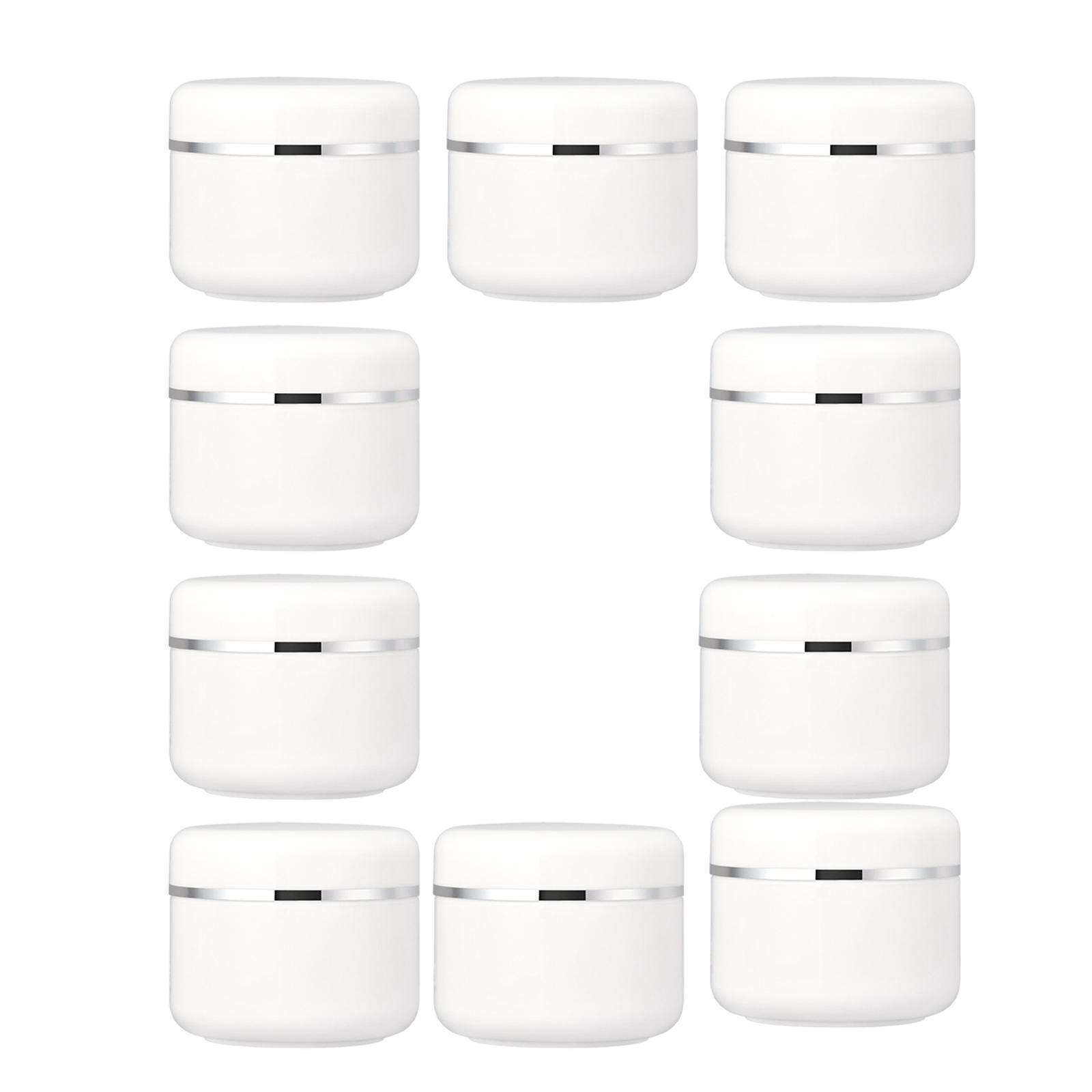 Set of 10 Refillable Jars Empty Cosmetic Containers Bottle