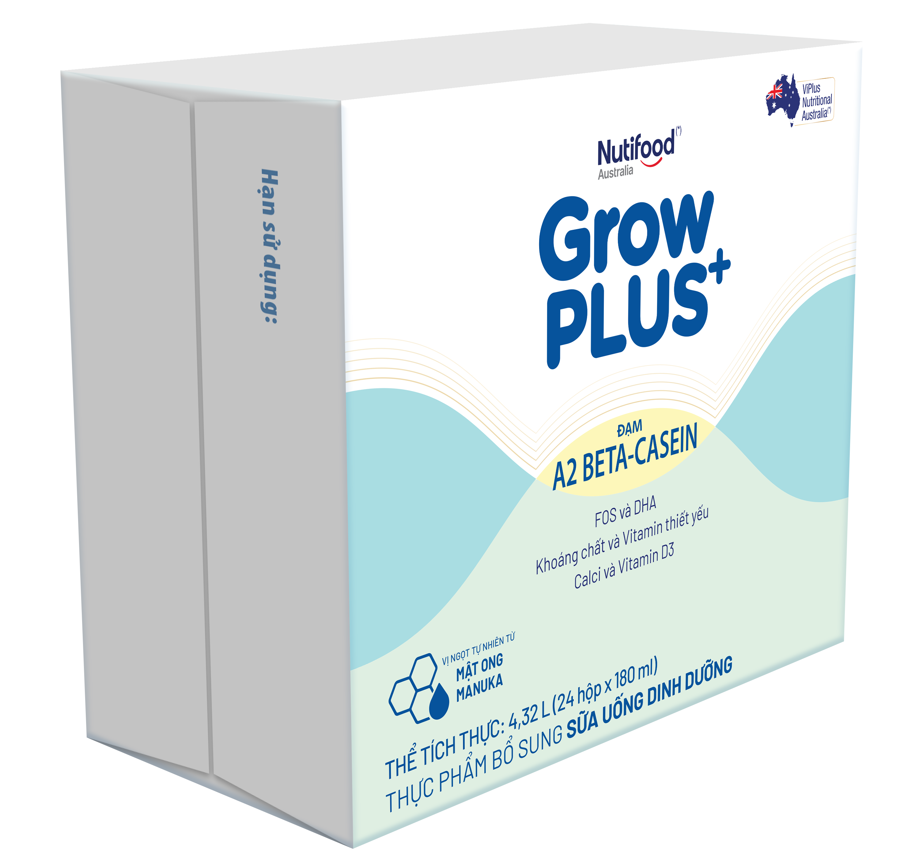 Thùng Sữa uống dinh dưỡng GrowPLUS+ A2 Beta-casein ((24 hộp x 180ml)