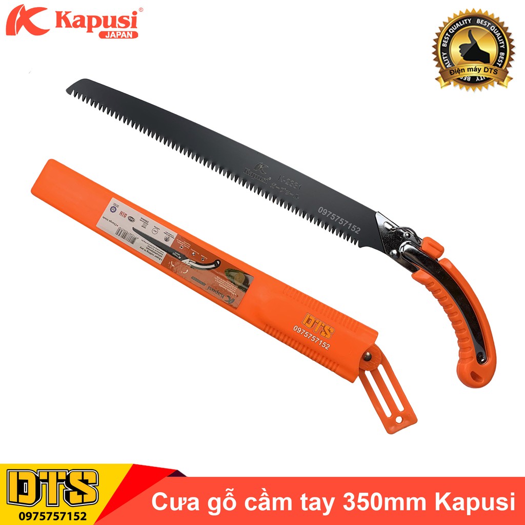 Bộ cưa gỗ cầm tay thép đen và Kéo cắt cành Nhật Kapusi Japan lưỡi thép SK-5 siêu bền - siêu sắc