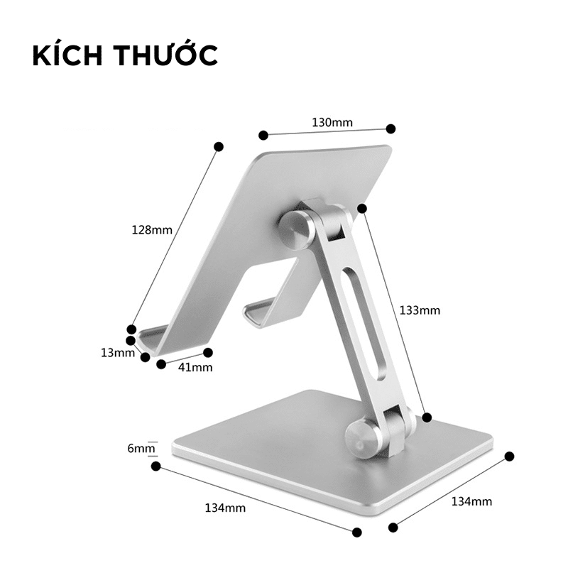 Stand/ Giá Đỡ iPad, Máy Tính Bảng, Tablet Nhôm Cao Cấp Có Thể Nâng Độ Cao, Chỉnh Góc Nghiêng, Gấp Gọn Lucas MT900 - Hàng Chính Hãng