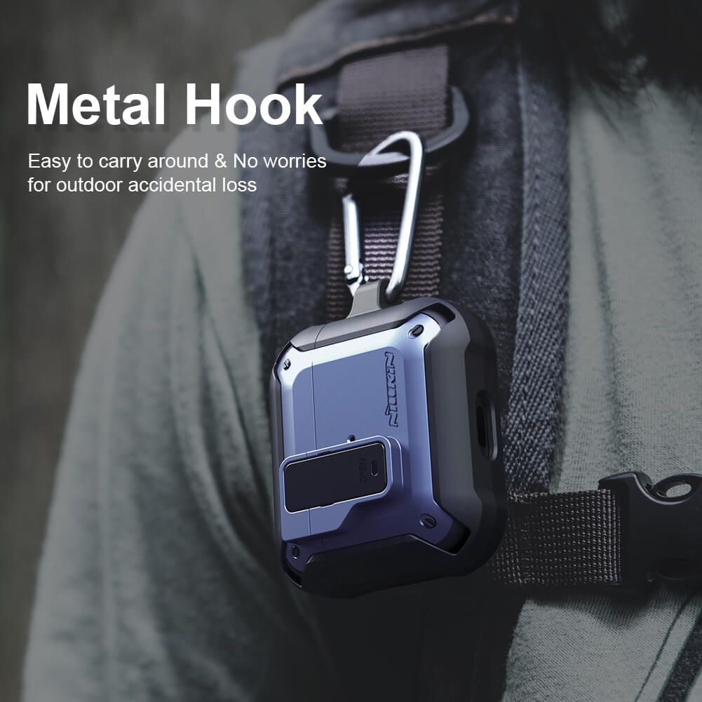 Bao case chống sốc dành cho Apple airpods 3 có nút mở nắp hiệu Nillkin Bounced Protective case - hàng nhập khẩu