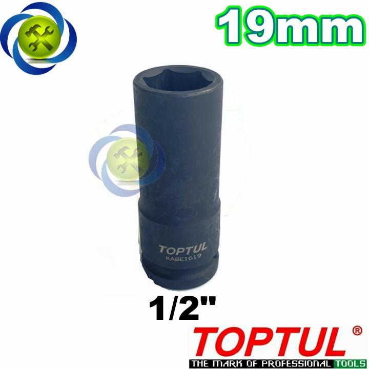 Tuýp 19mm TOPTUL KABE1619 đen dài loại 1/2 6 cạnh dài 78mm