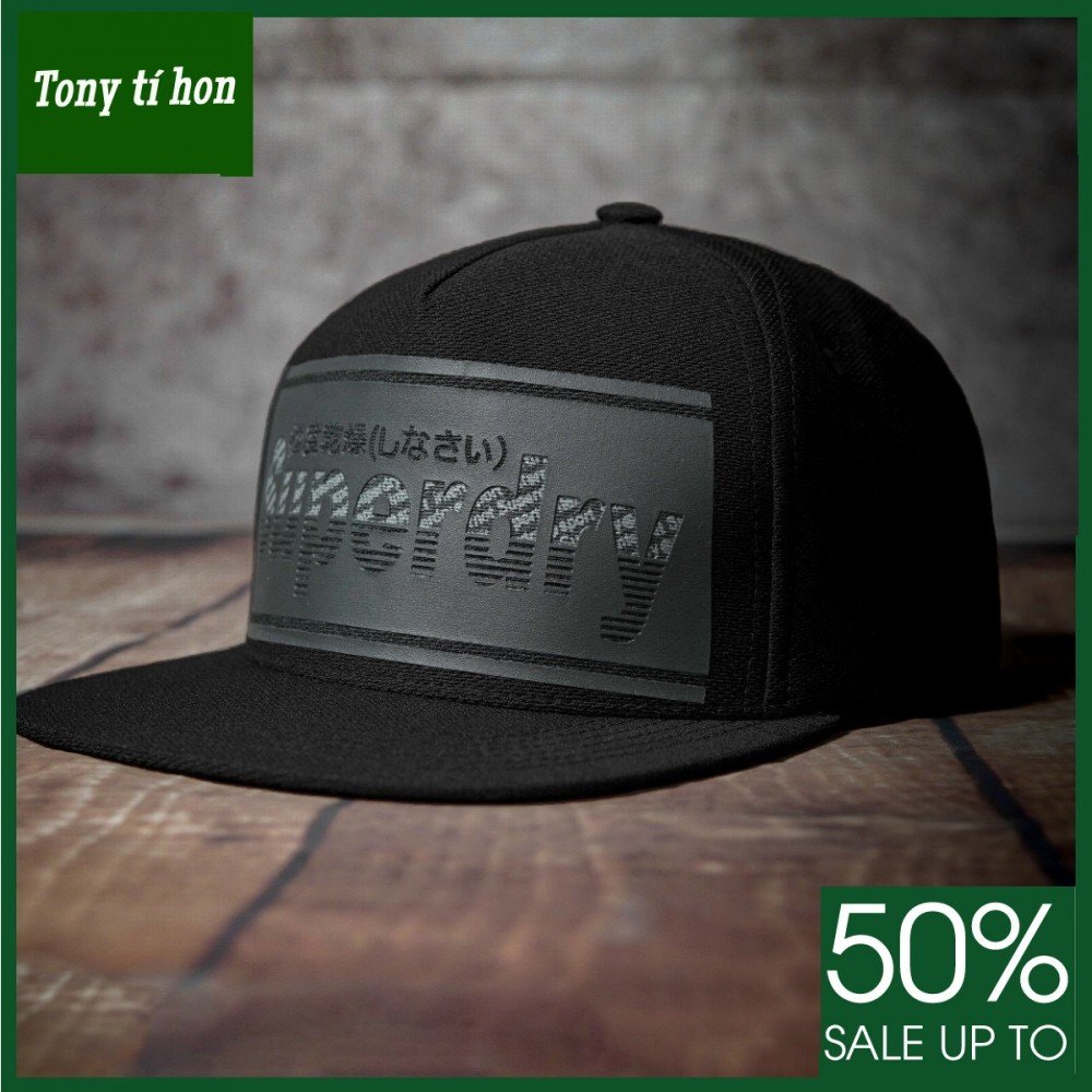 Tony tí hon - Mũ nón kết lưỡi trai snapback Super đen thời trang nam nữ cao cấp