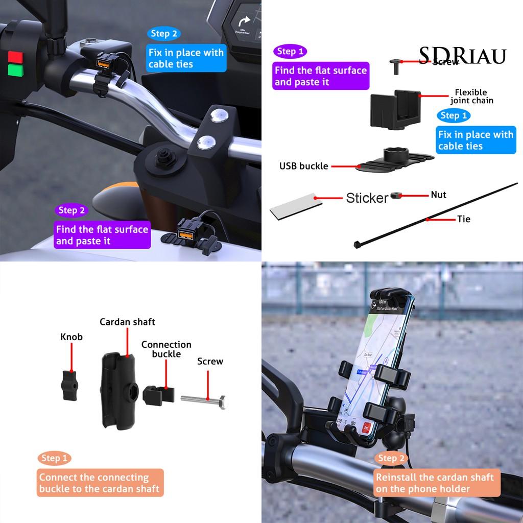 Bộ Sạc Xe Mô Tô Cổng Usb Chất Lượng Cao