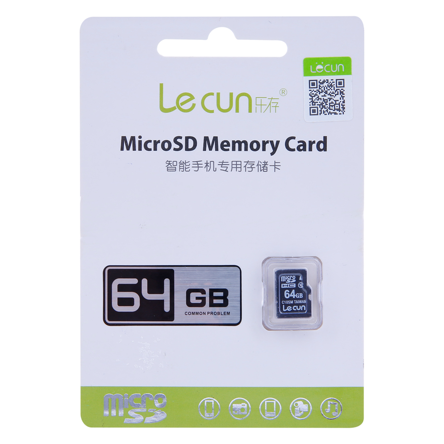 Thẻ Nhớ MicroSD Lecun 64GB (Đen) - Hàng Nhập Khẩu