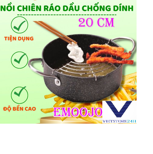 Nồi Chiên Chống Dính EMOOJOO Full Box